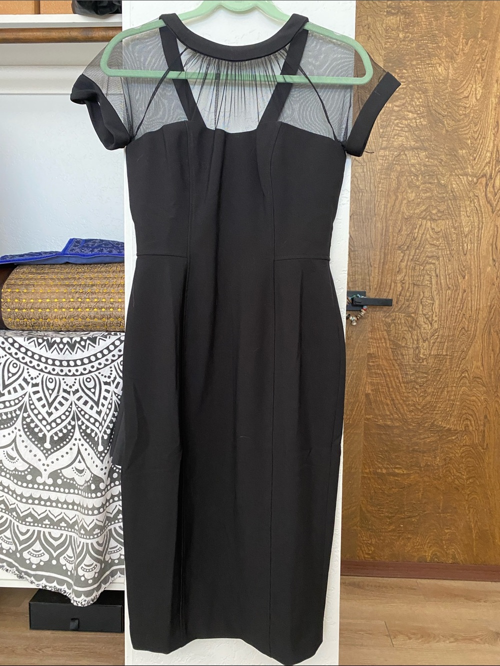 Maggy London Illusion Crepe Cocktail Dress